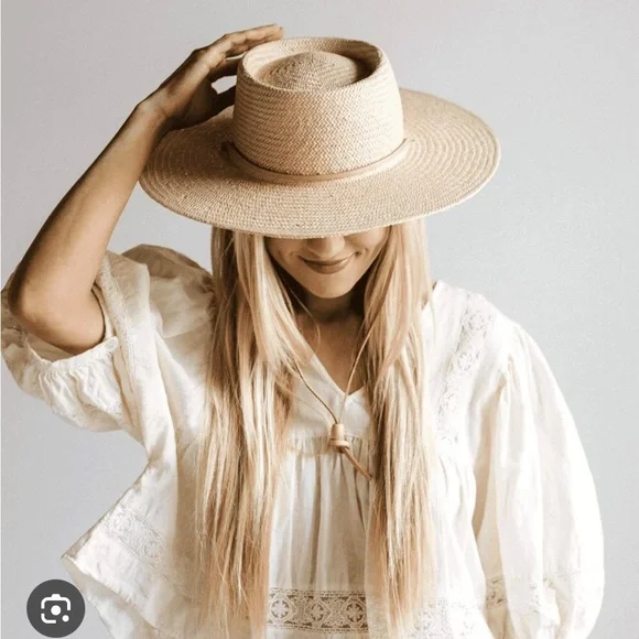 GIGI PIP Tan Wide-Brim Hat - Picture 8 of 9